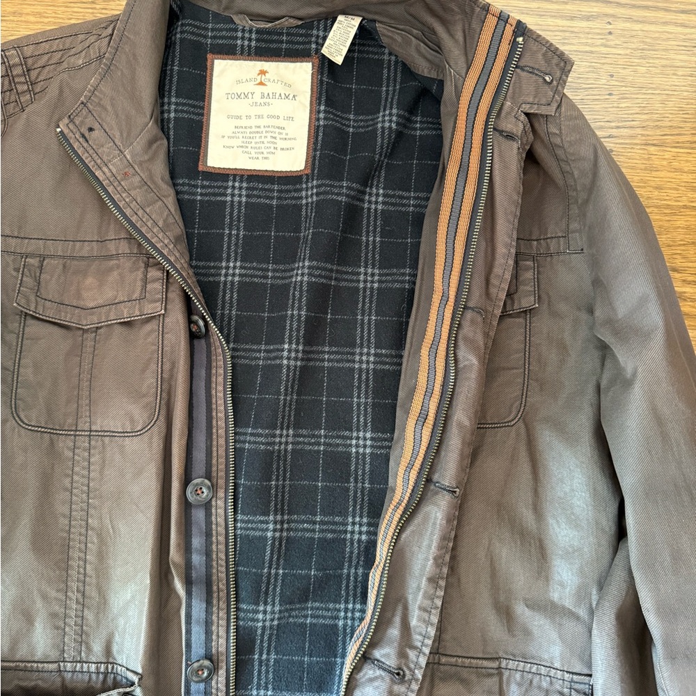 Tommy Bahama Dark Brown Military Jacket